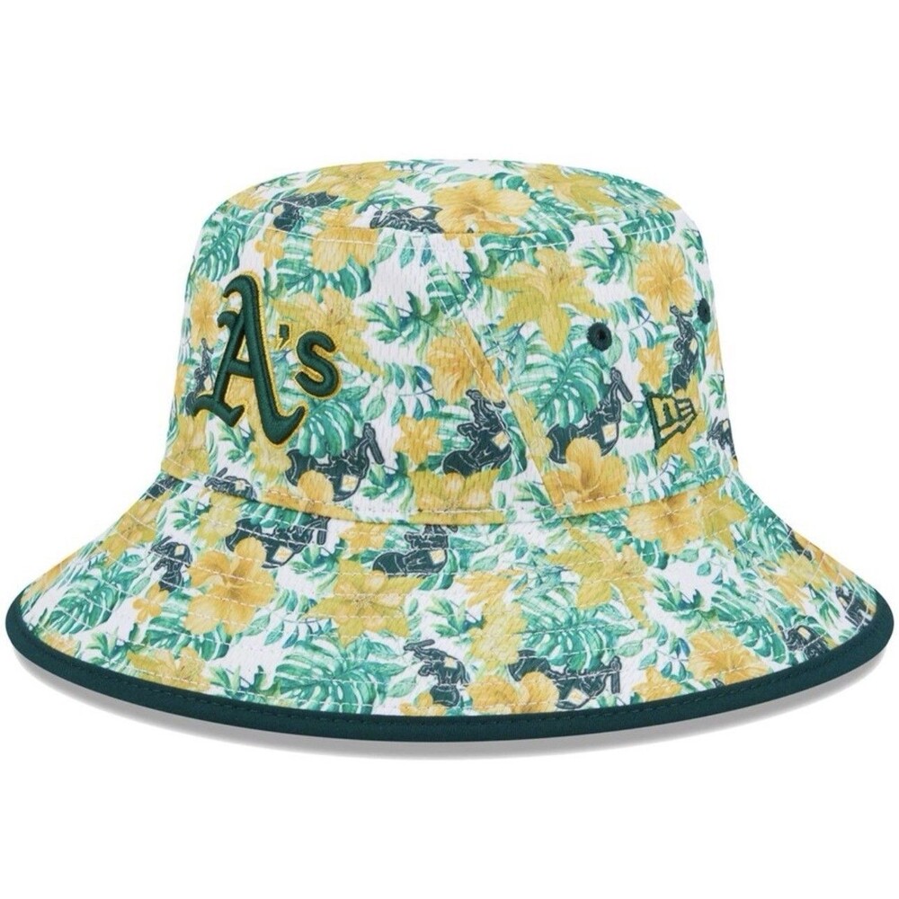 New Era Oakland Athletics A’s Tropical Floral Bucket Hat MLB Adult OSFM NWT